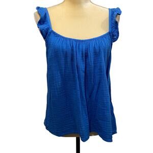 Xirena Blue Gauze Top Women's Size Large